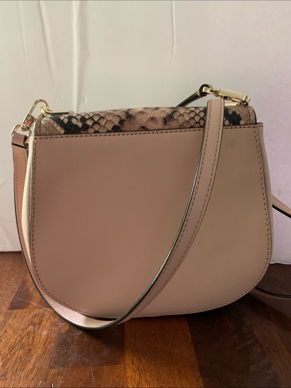 kate spade Blush Crossbody with Snake-Print Flap - Picture 8 of 8